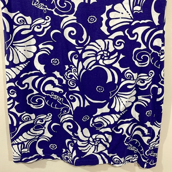 Lilly Pulitzer Pima Cotton T-shirt Dress Purple and White Shell XS - Picture 4 of 16